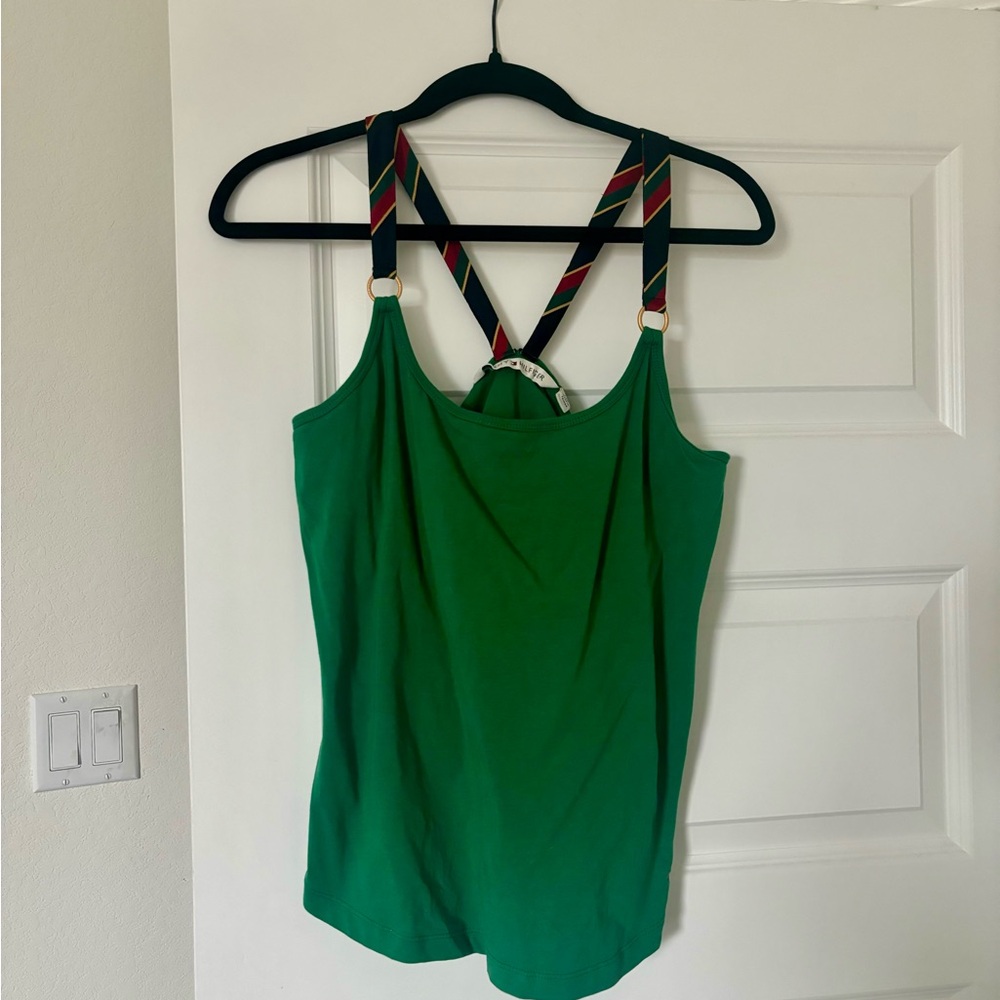Vintage Tommy Hilfiger Green Strappy Women's Top Tank Top